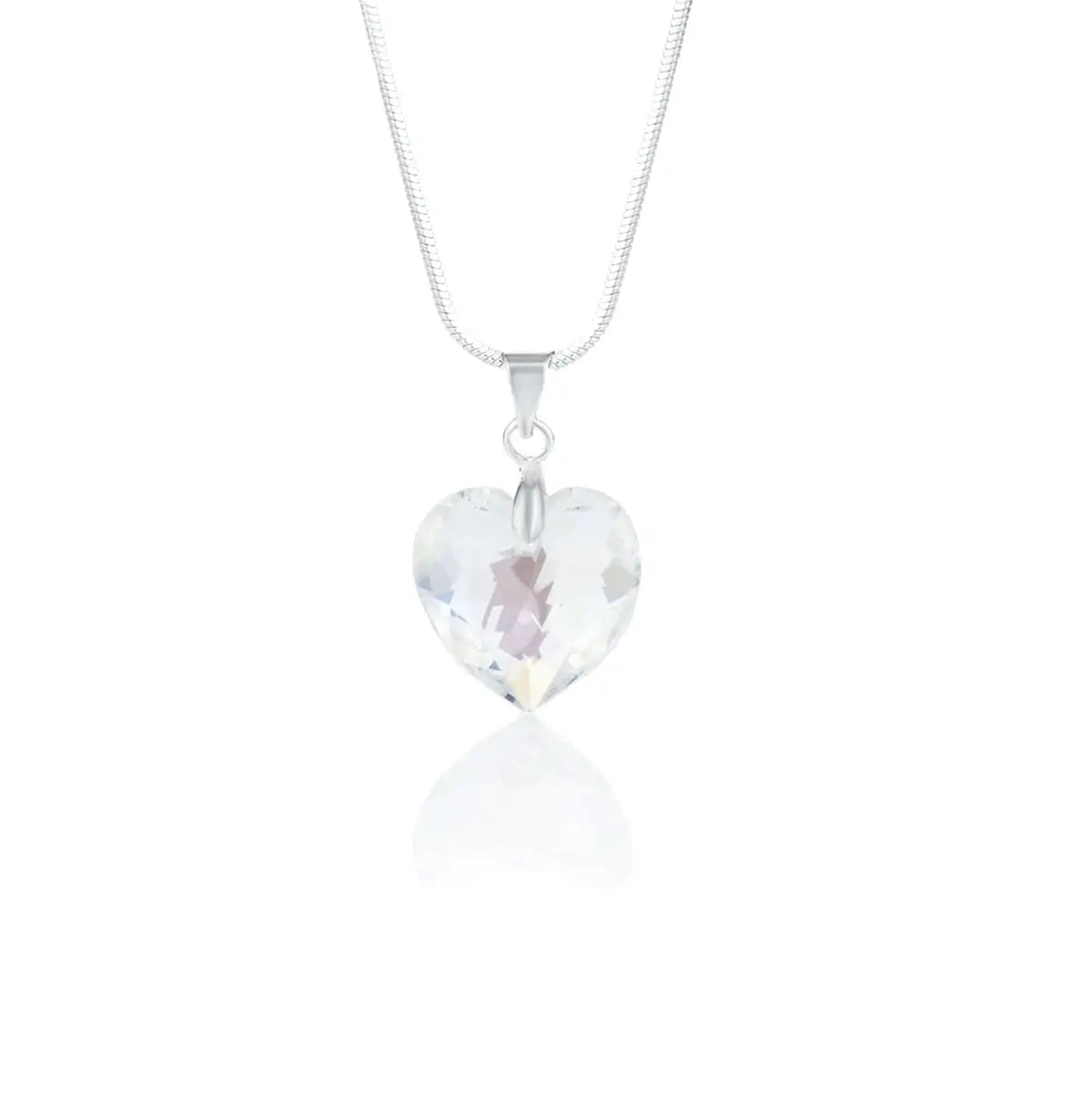 Колие Crystal Heart Pendant-  Преливащ блясък