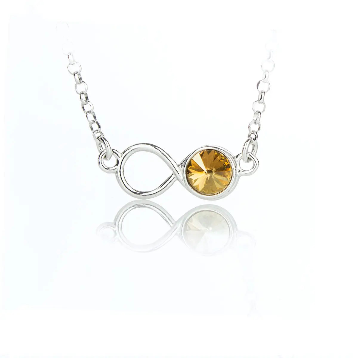 Kолие Infinity Blue Сребро 925 с австрийски кристали