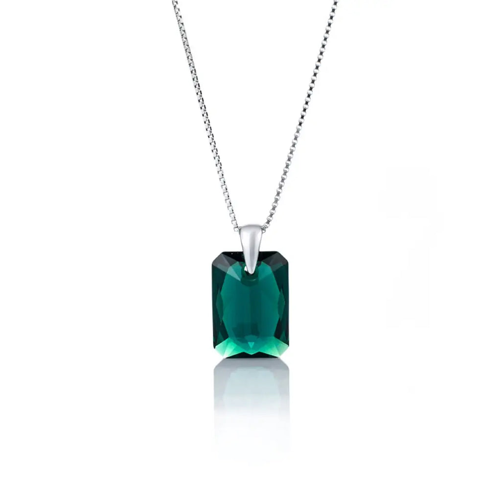Колие Infinity Rectangle Pendant Сребро 925 и австрийски кристали