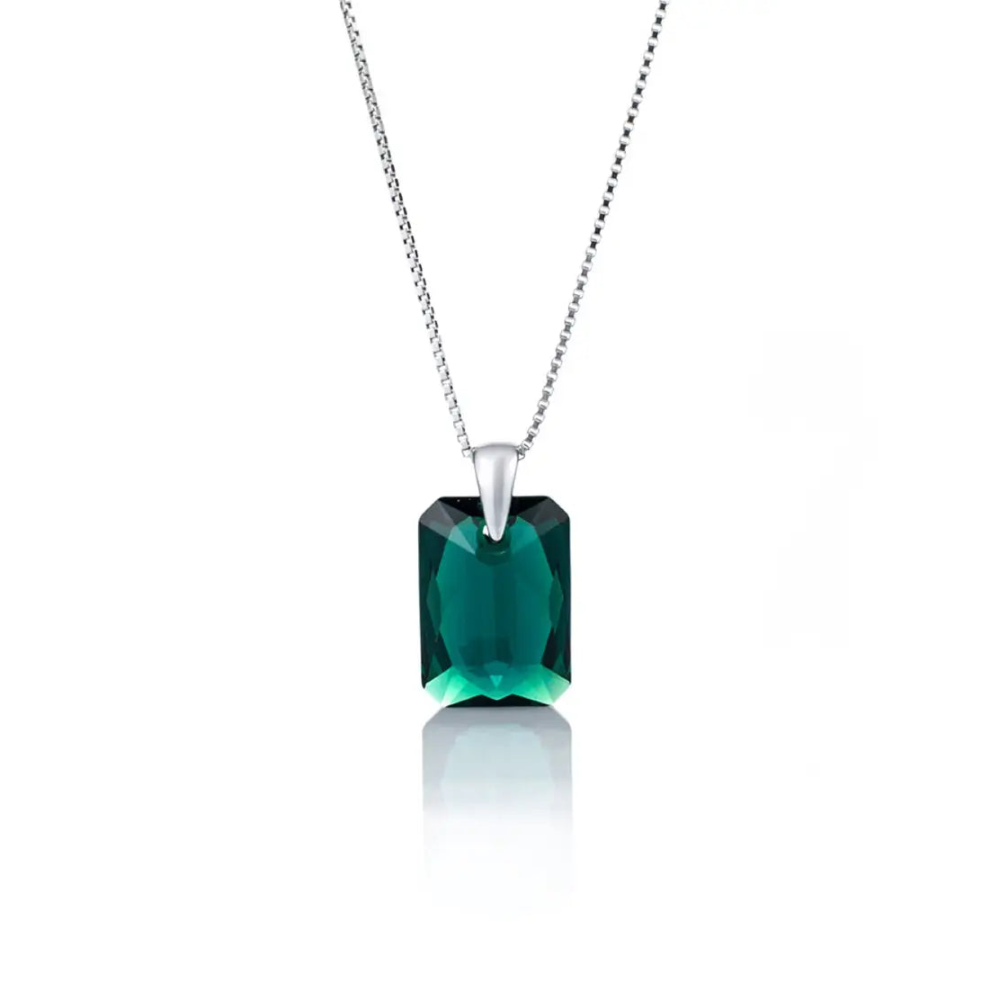 Колие Infinity Rectangle Pendant Сребро 925 и австрийски кристали