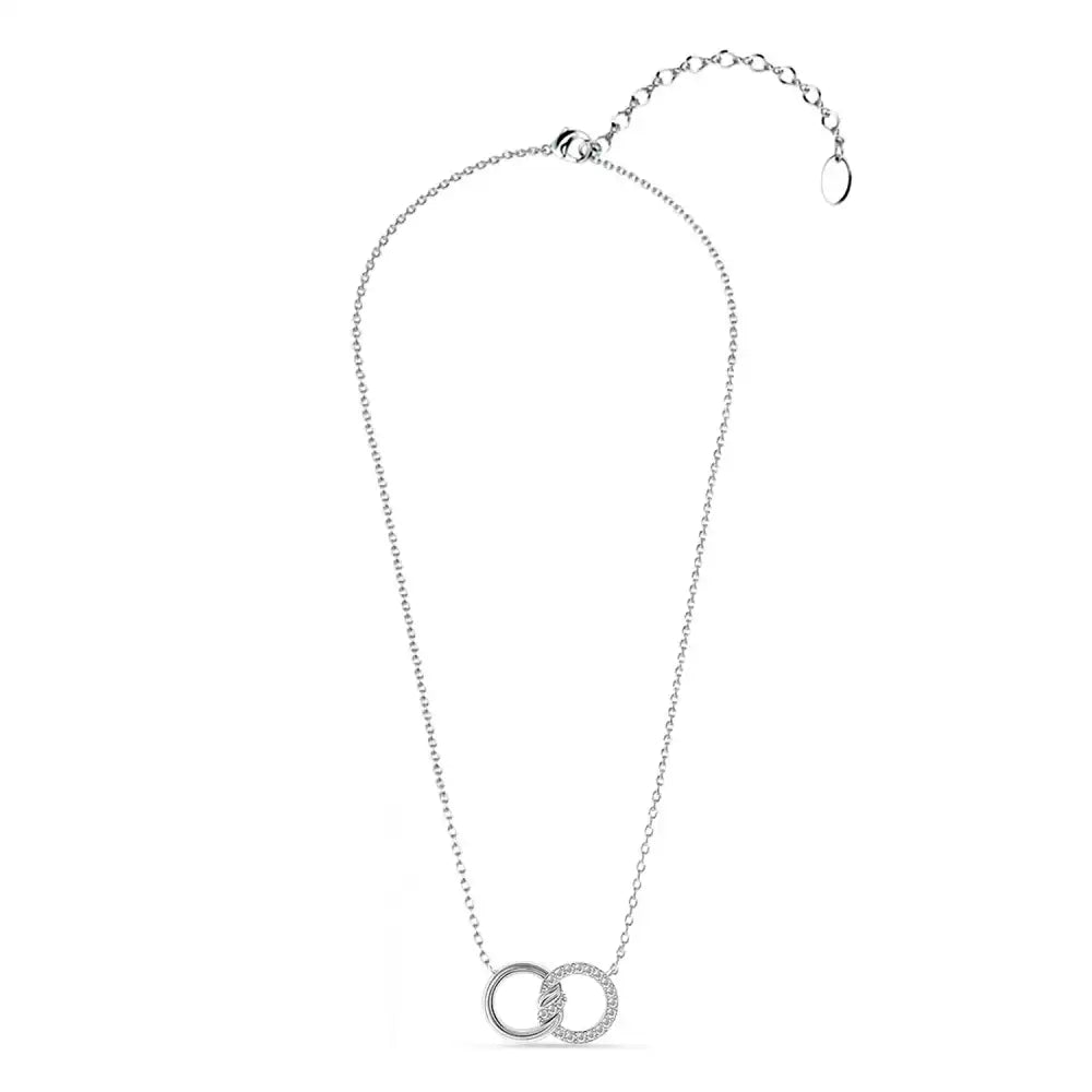 Колие Linked Rings Necklace с кристали  Актуален дизайн