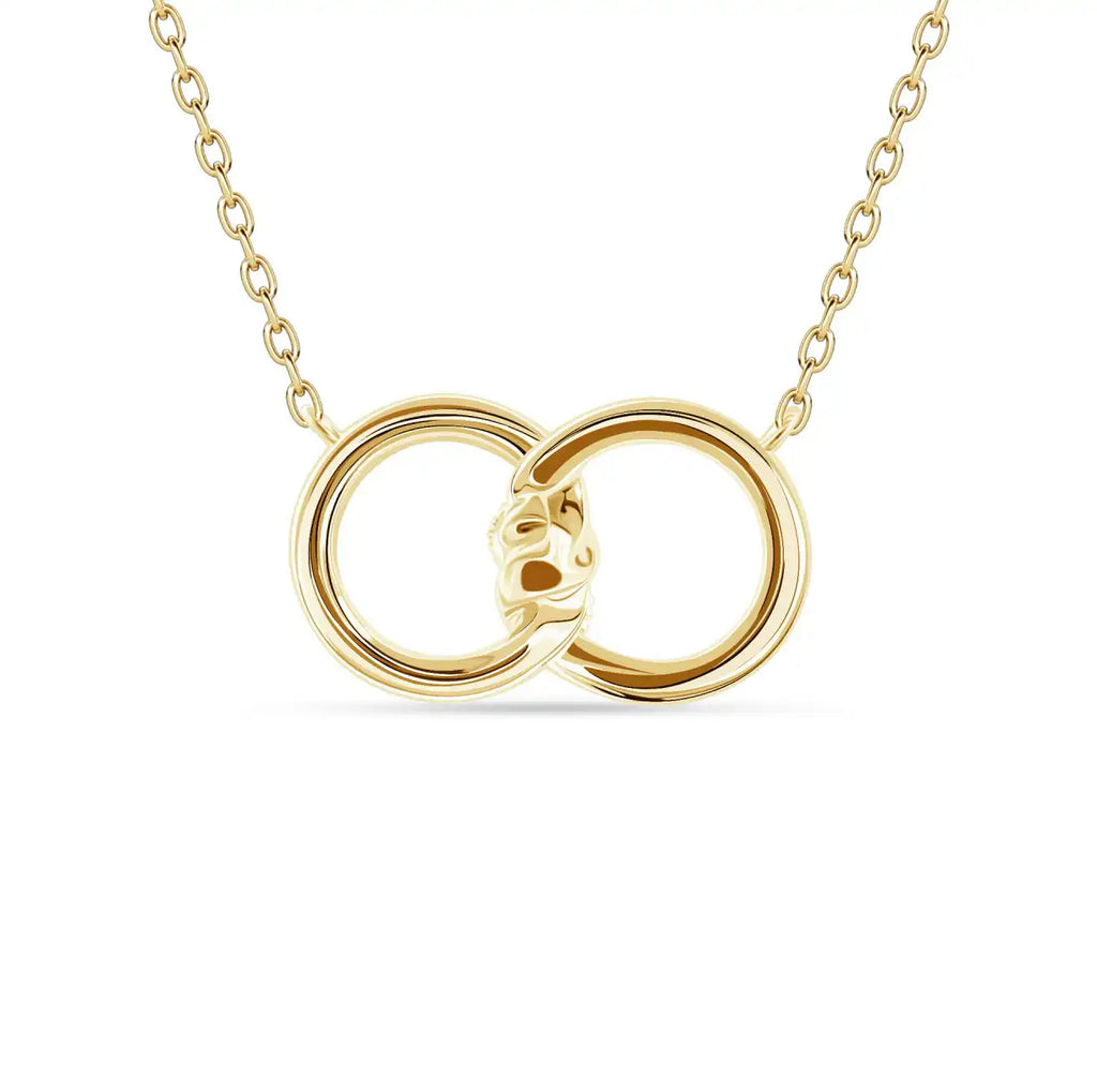 Колие Linked Rings Necklace с кристали  Актуален дизайн
