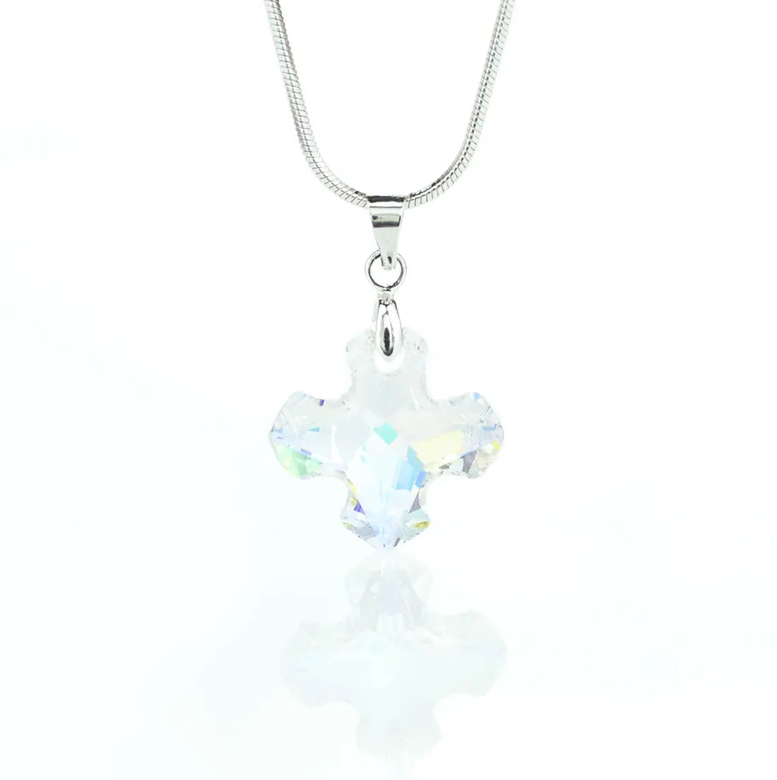 Колие с кръстче с австрийски кристал 2 размера