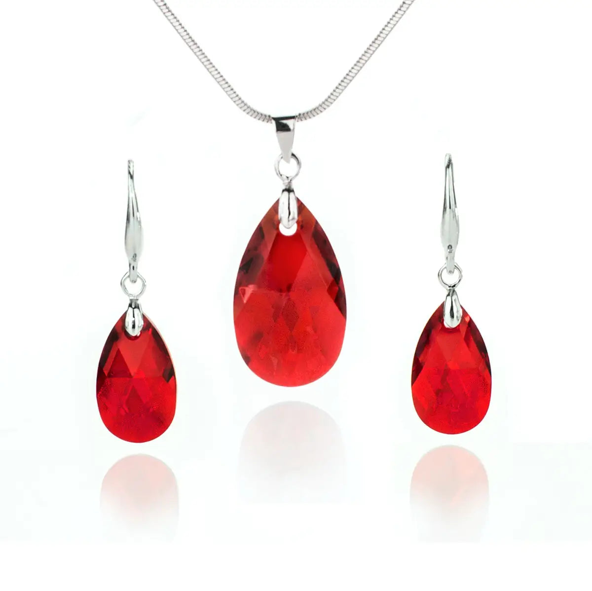 Комплект бижута kолие и oбици Класическа Капка 2 размера