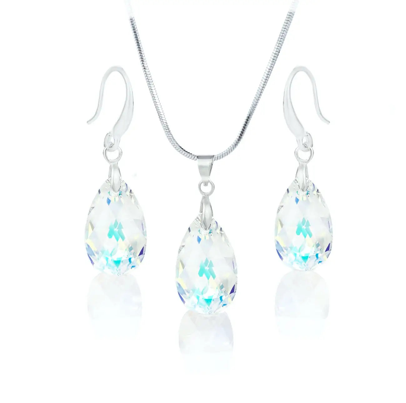 Комплект бижута kолие и oбици Класическа Капка 2 размера