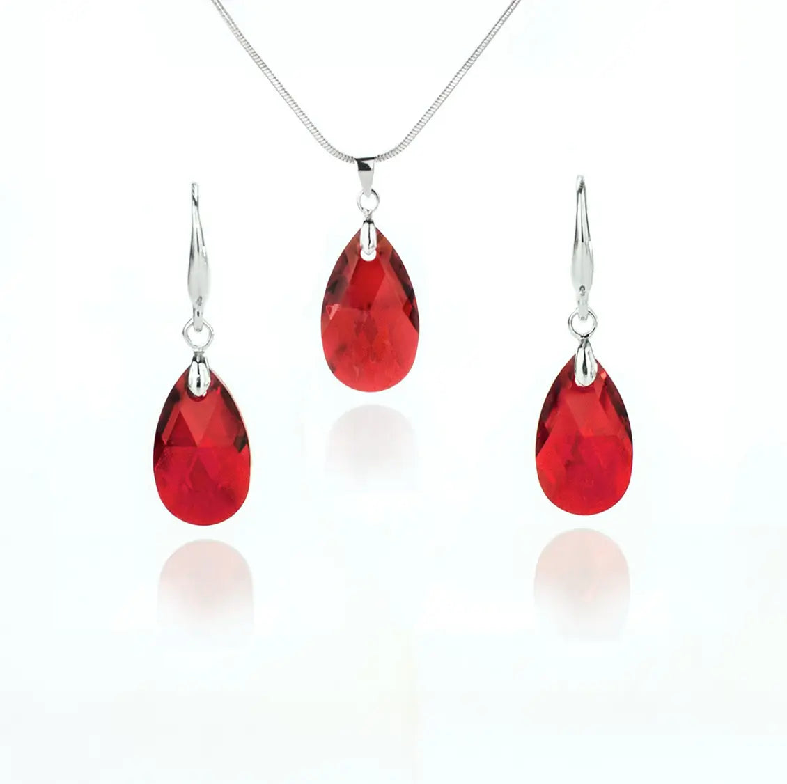 Комплект бижута kолие и oбици Класическа Капка 2 размера