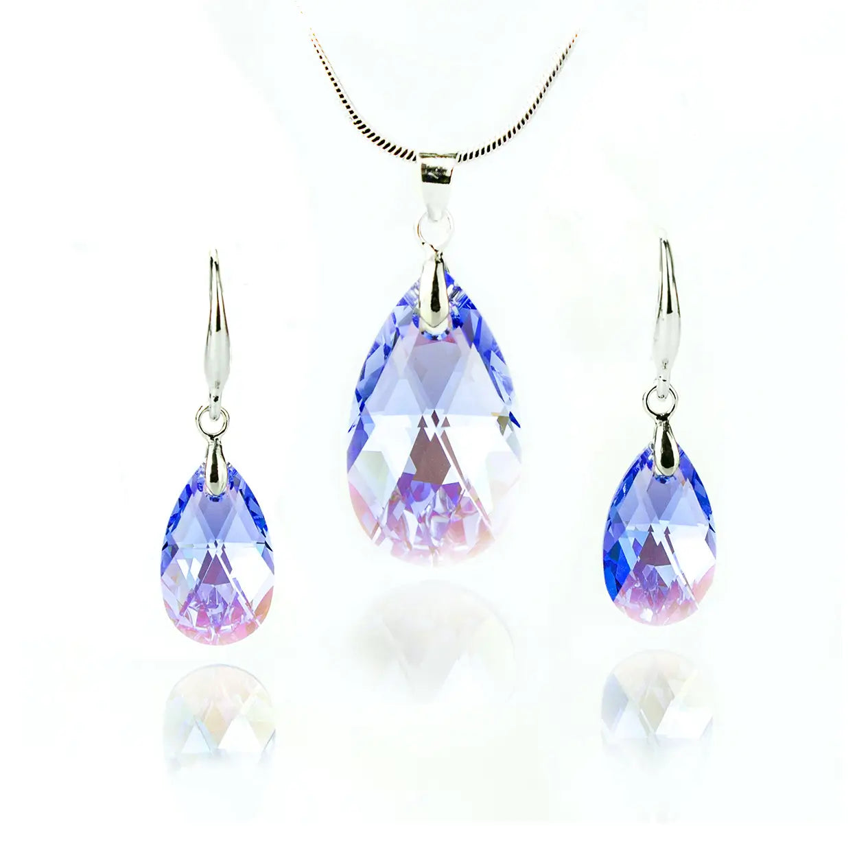 Комплект бижута kолие и oбици Класическа Капка 2 размера