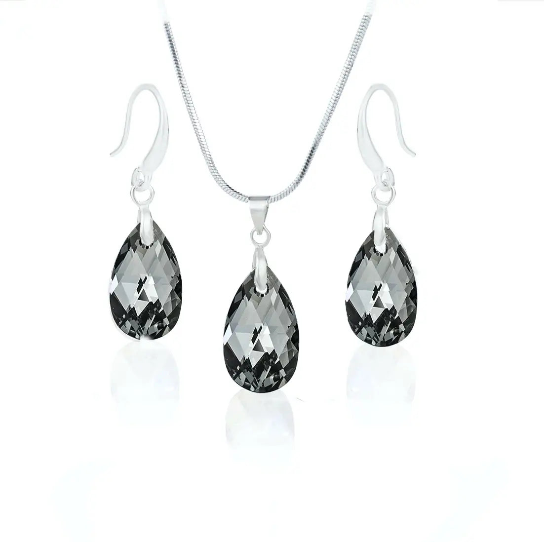 Комплект бижута kолие и oбици Класическа Капка 2 размера