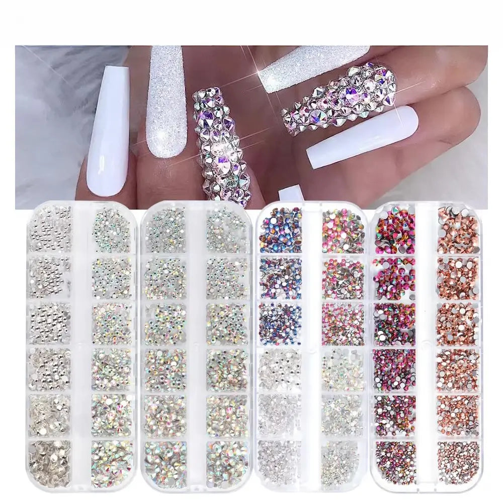 Кристали за декорация на нокти, очила, чаши и други творчески дизайни, размер ss9