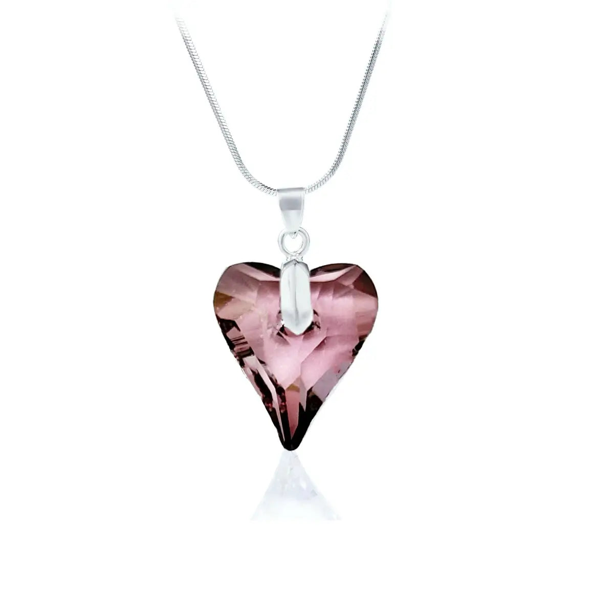 Кристално дамско колие Heart 2 размера