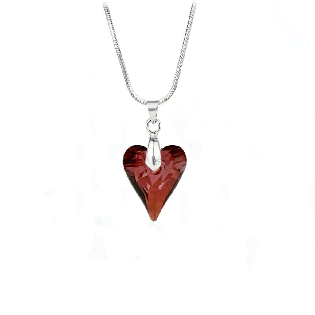Кристално дамско колие Heart 2 размера