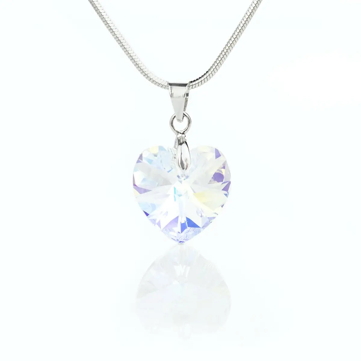 Кристално колие Сърце с австрийски кристали 18мм и 28мм