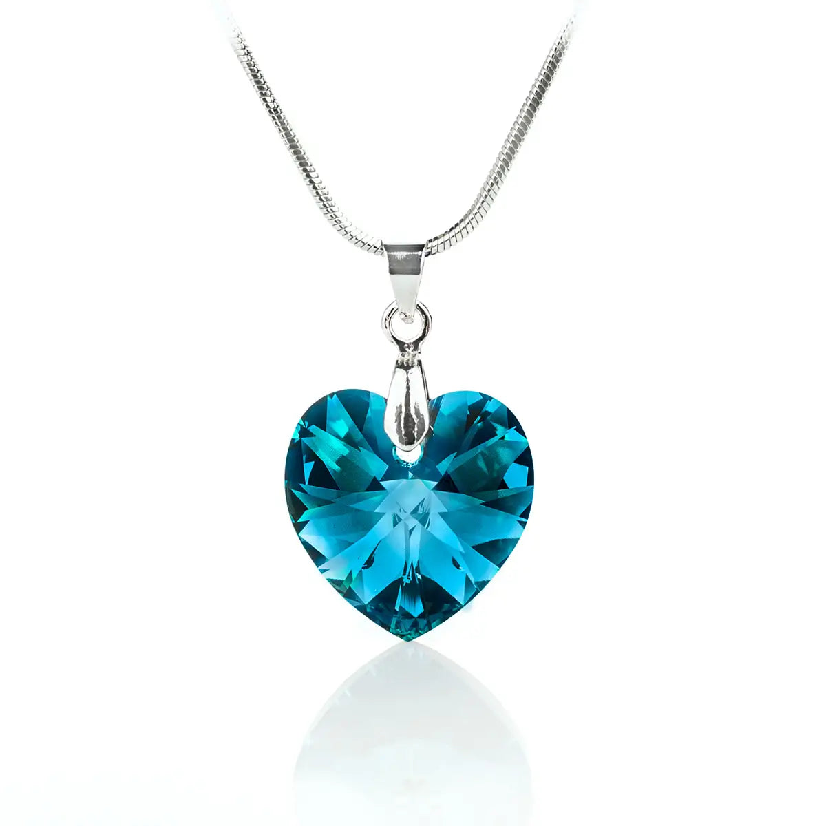 Кристално колие Сърце с австрийски кристали 18мм и 28мм