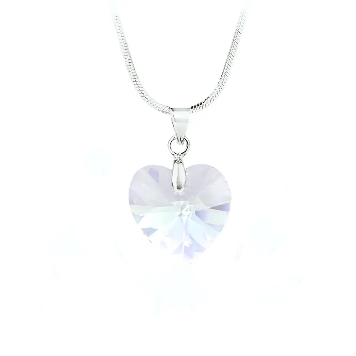 Кристално колие Сърце с австрийски кристали 18мм и 28мм