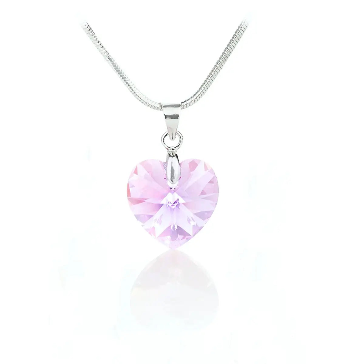 Кристално колие Сърце с австрийски кристали 18мм и 28мм