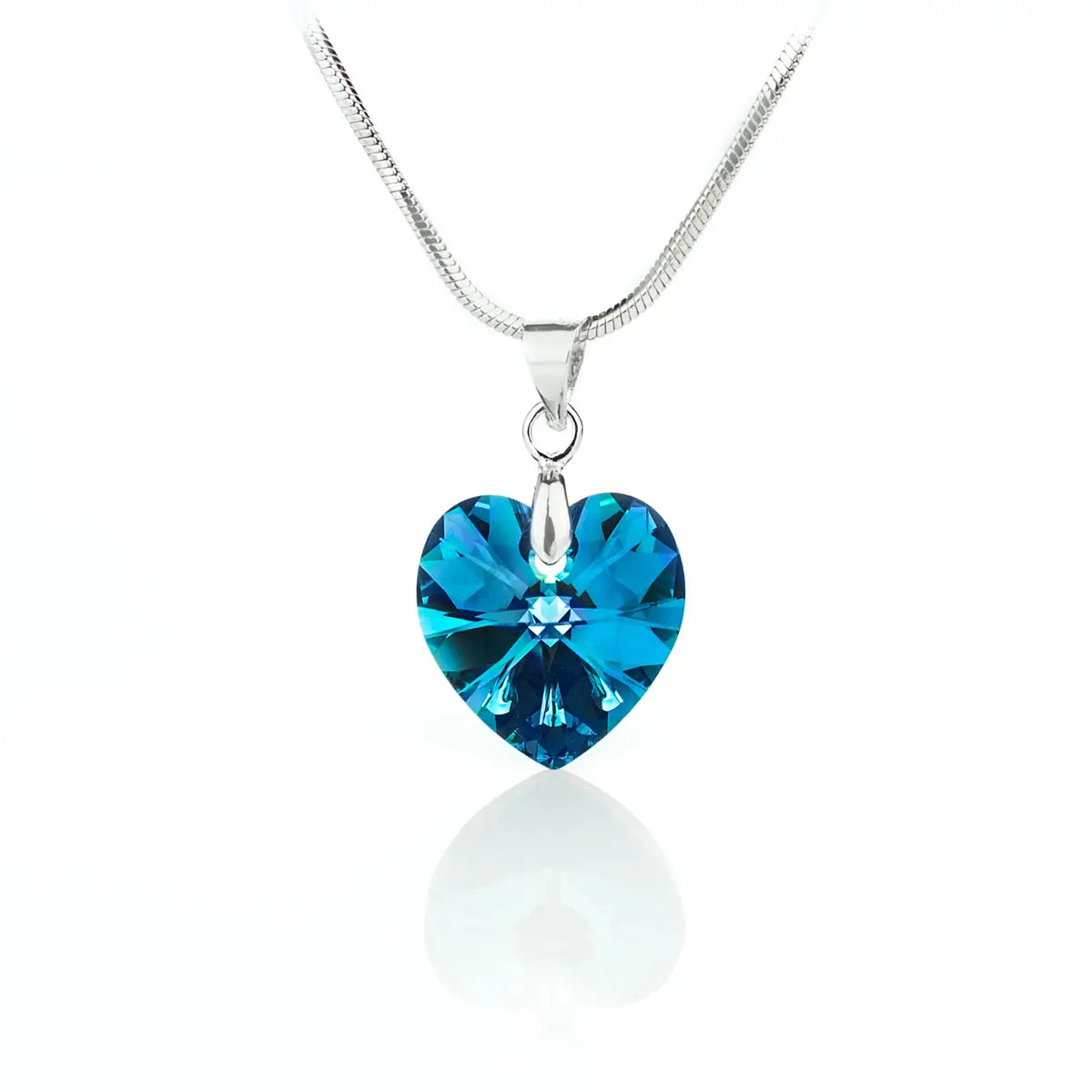 Кристално колие Сърце с австрийски кристали 2 размера