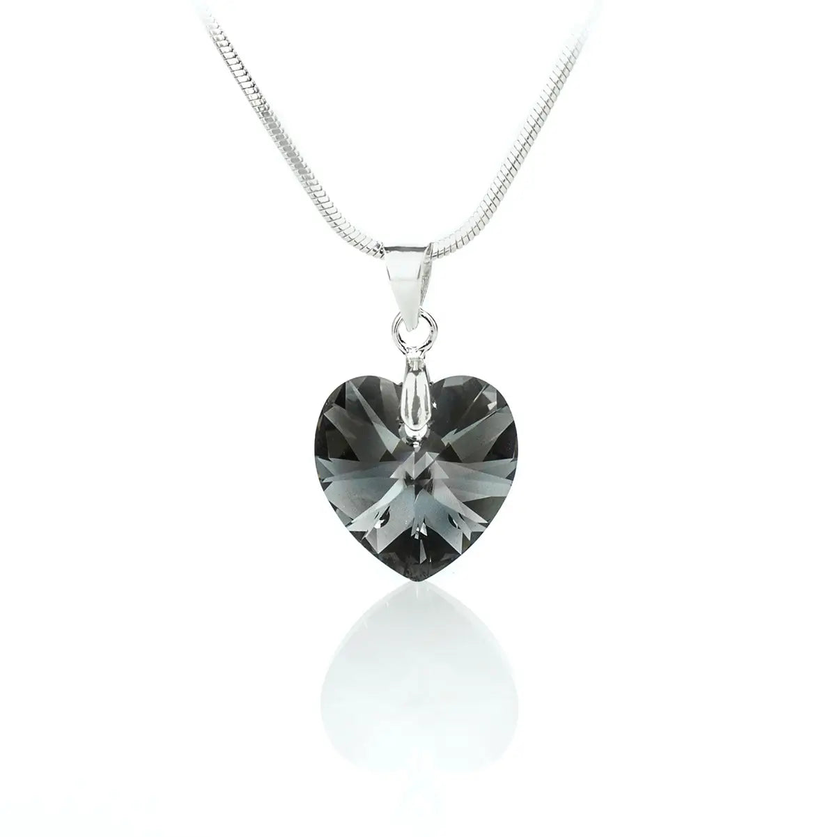 Кристално колие Сърце с австрийски кристали 2 размера