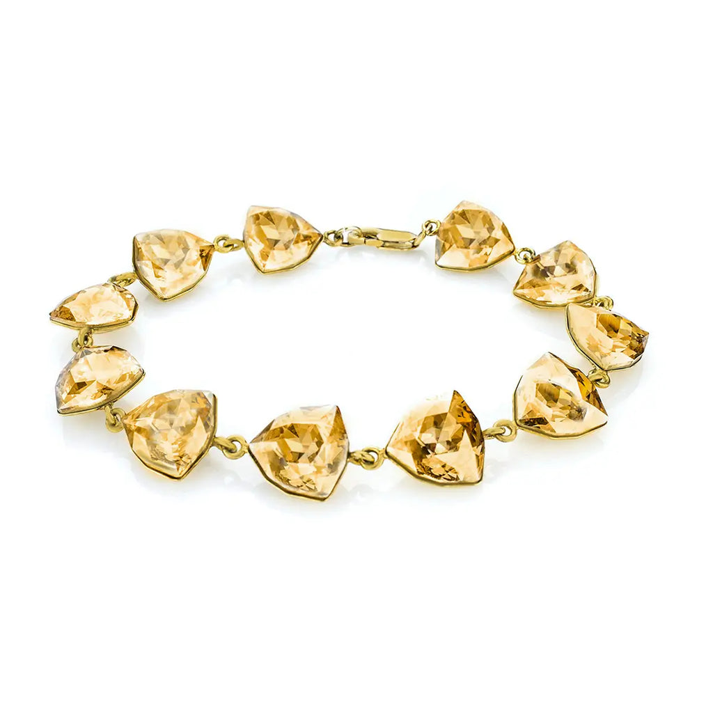 Луксозна гривна с австрийски кристали Trilliant Cut Сребро 925