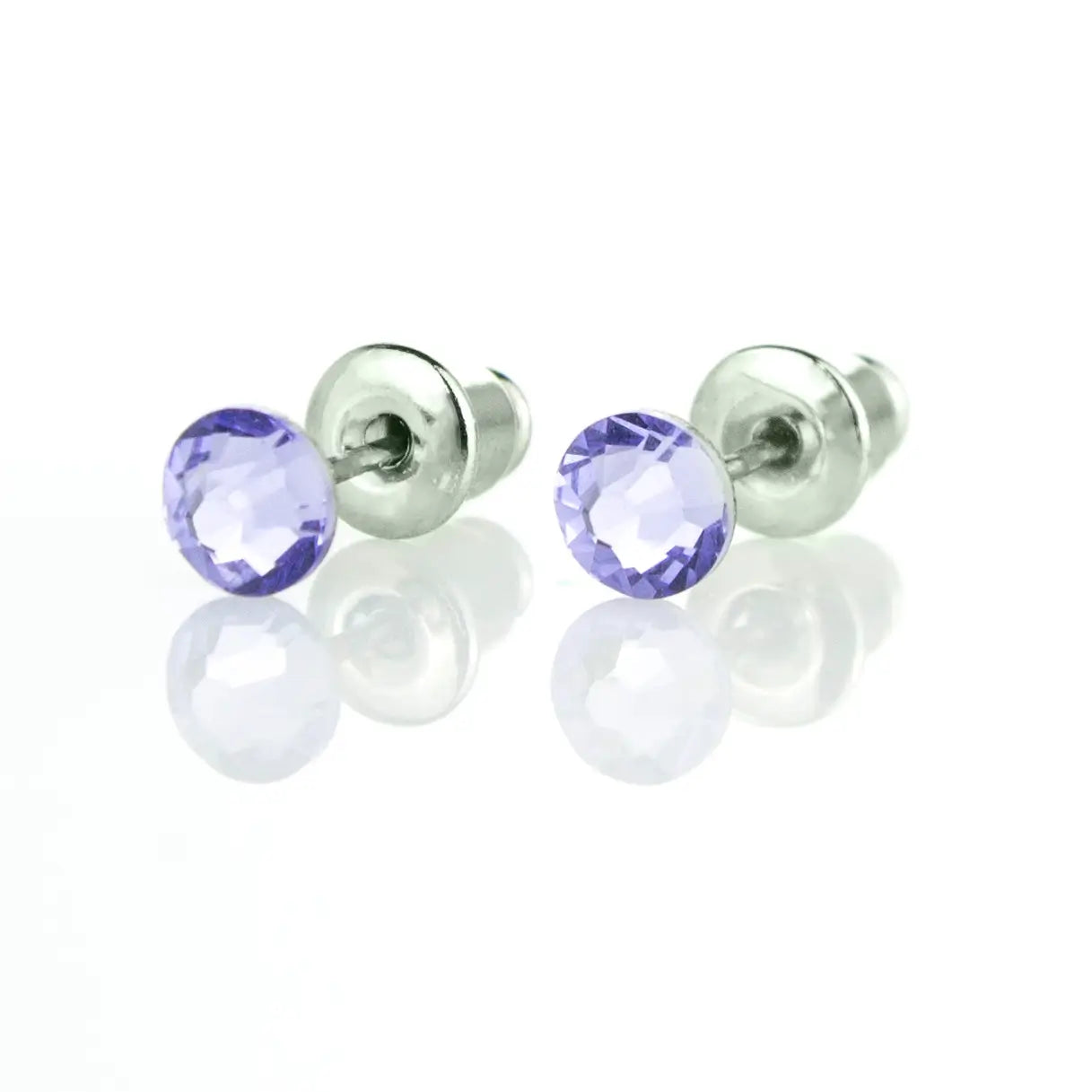 Малки обици на винт с австрийски кристали Dots