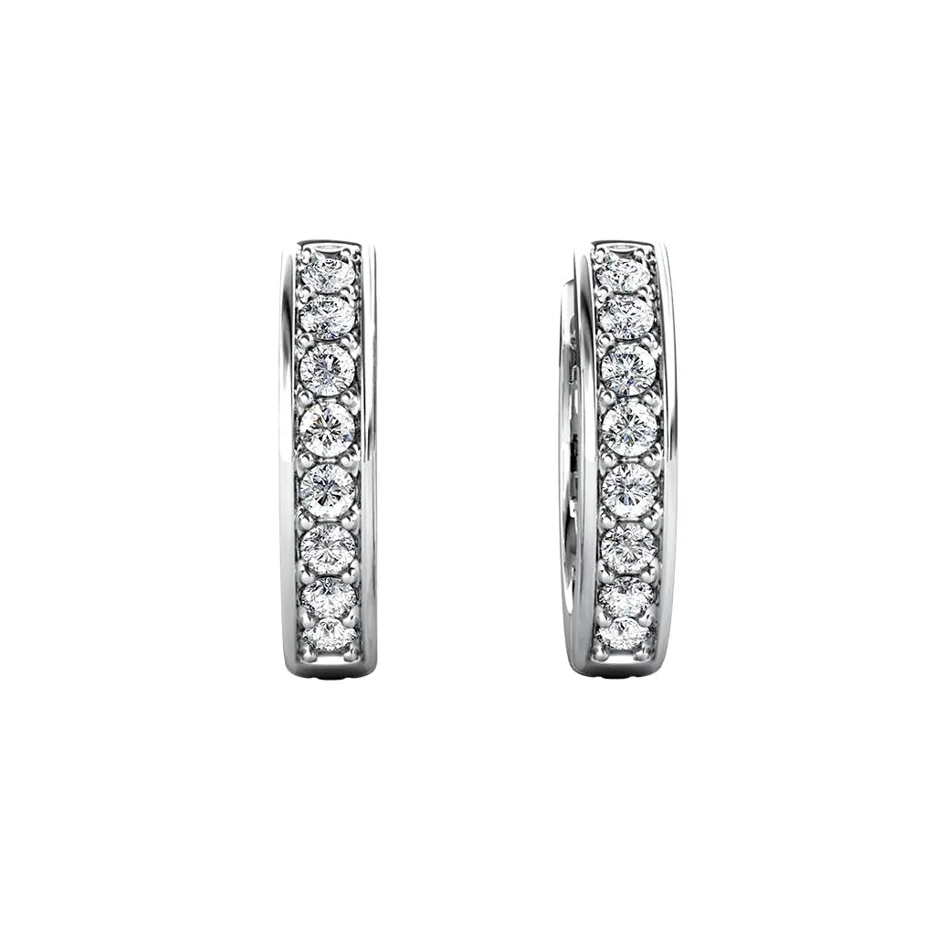 Мини позлатени халки с австрийски кристали