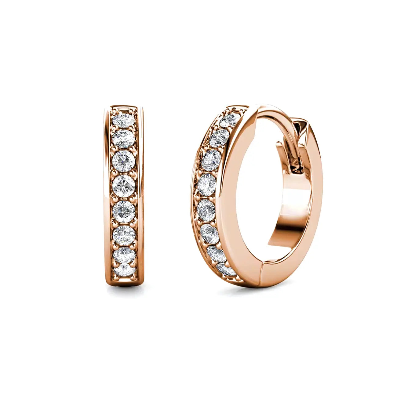 Мини позлатени халки с австрийски кристали