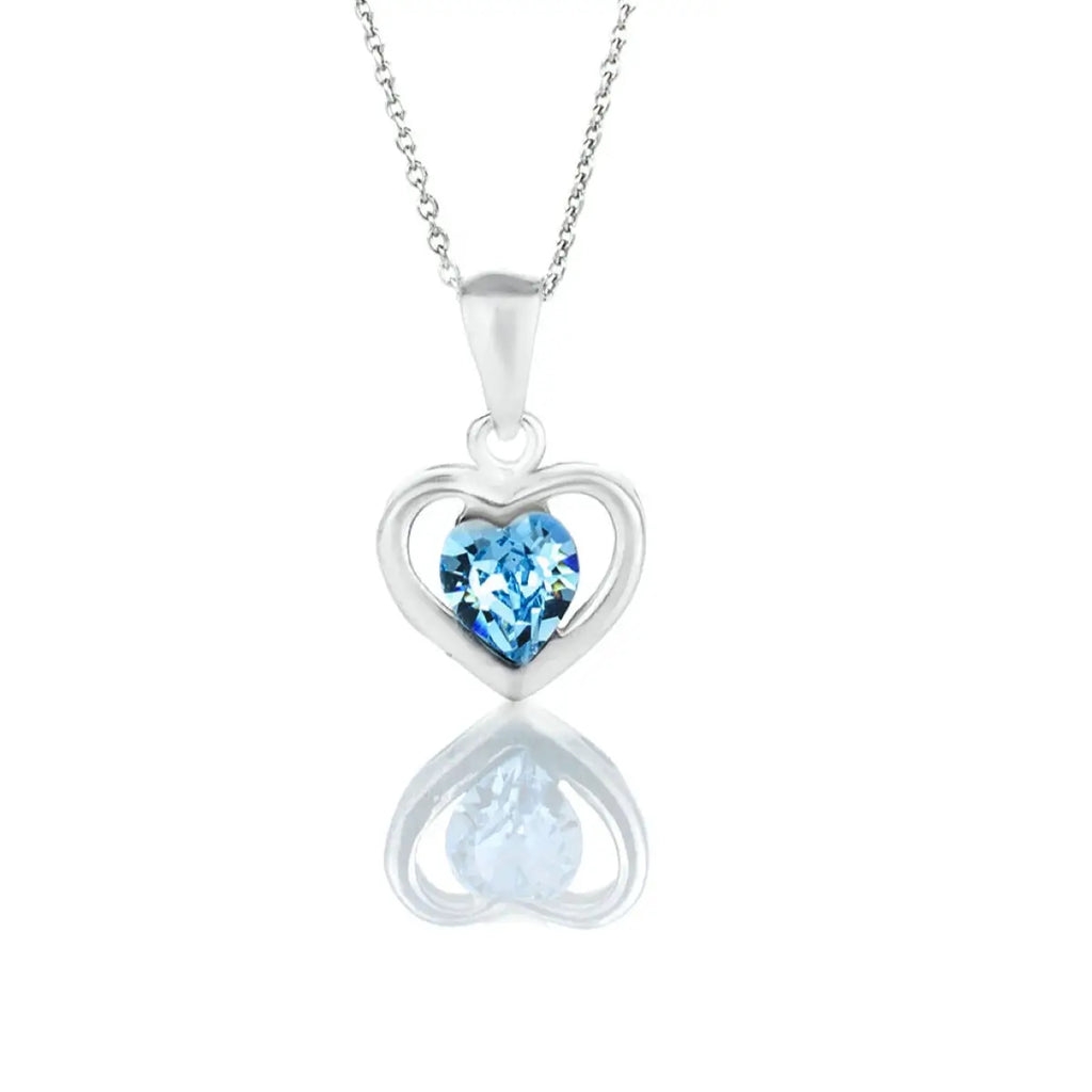 Нежно колие Amethyst Heart Сребро 925 с австрийски кристали