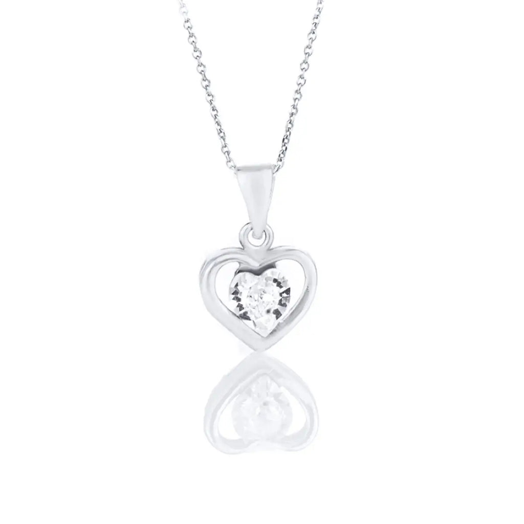 Нежно колие Amethyst Heart Сребро 925 с австрийски кристали
