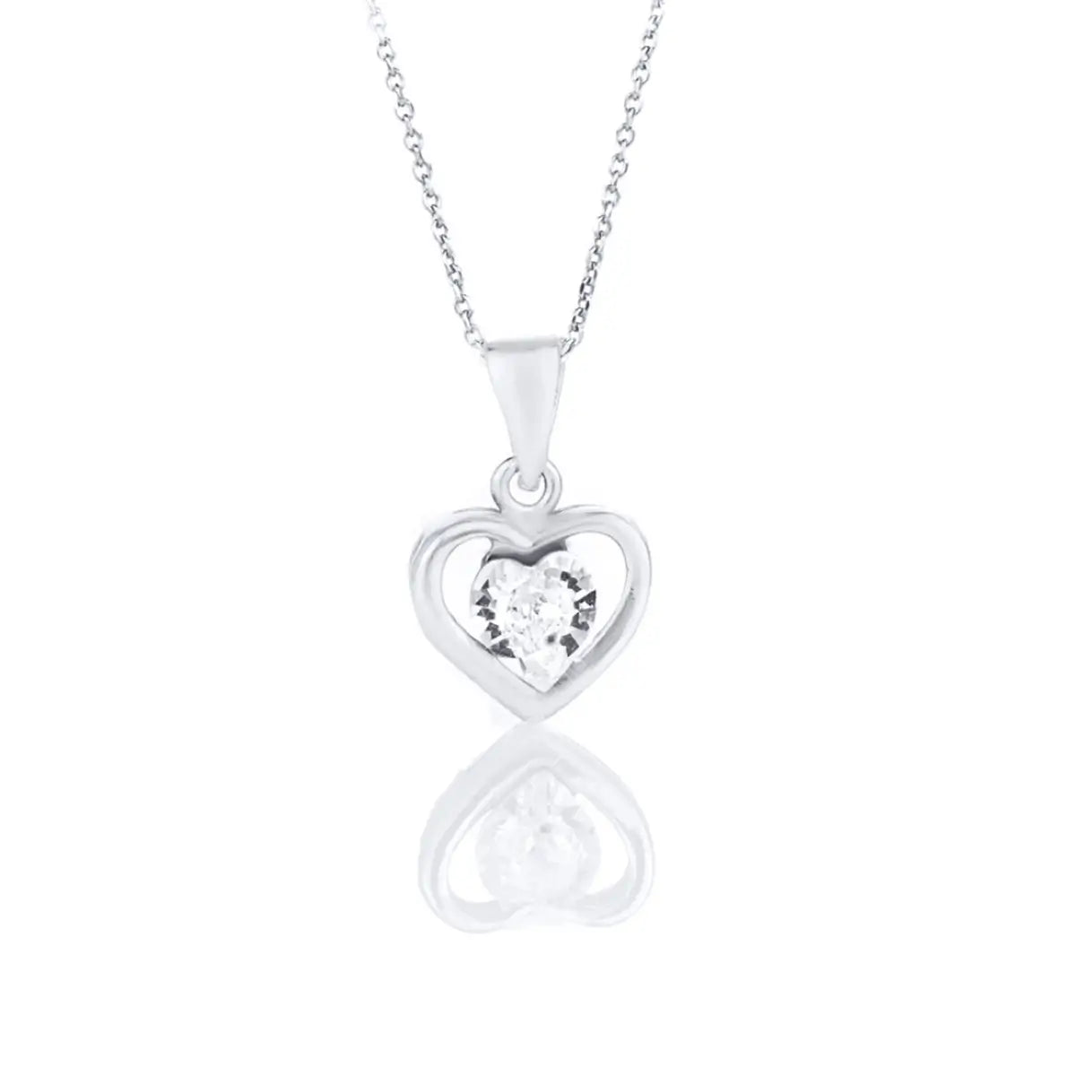 Нежно колие Amethyst Heart Сребро 925 с австрийски кристали