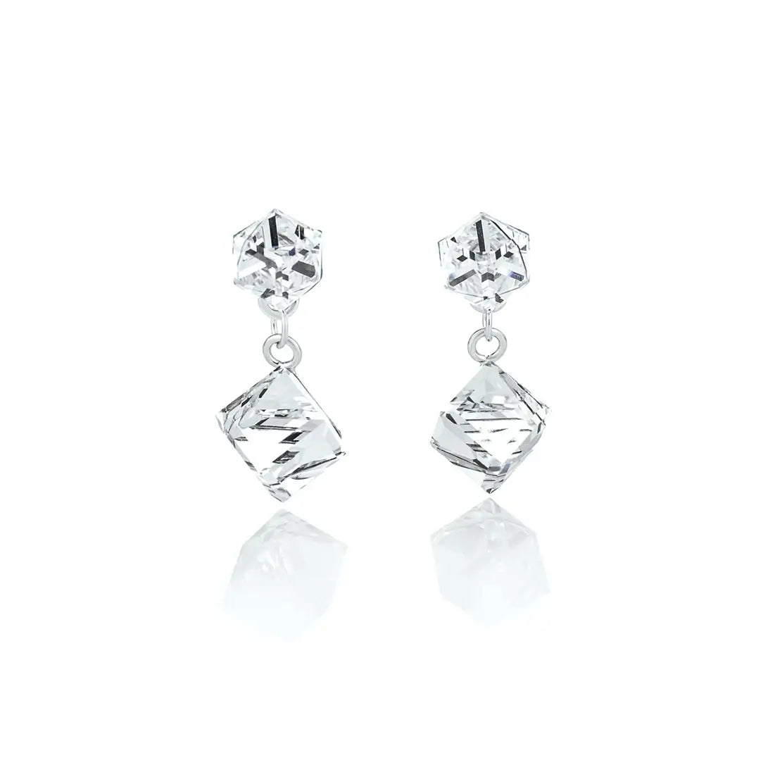 Обеци Кристални Кубчета Сребро 925 и австрийски кристали