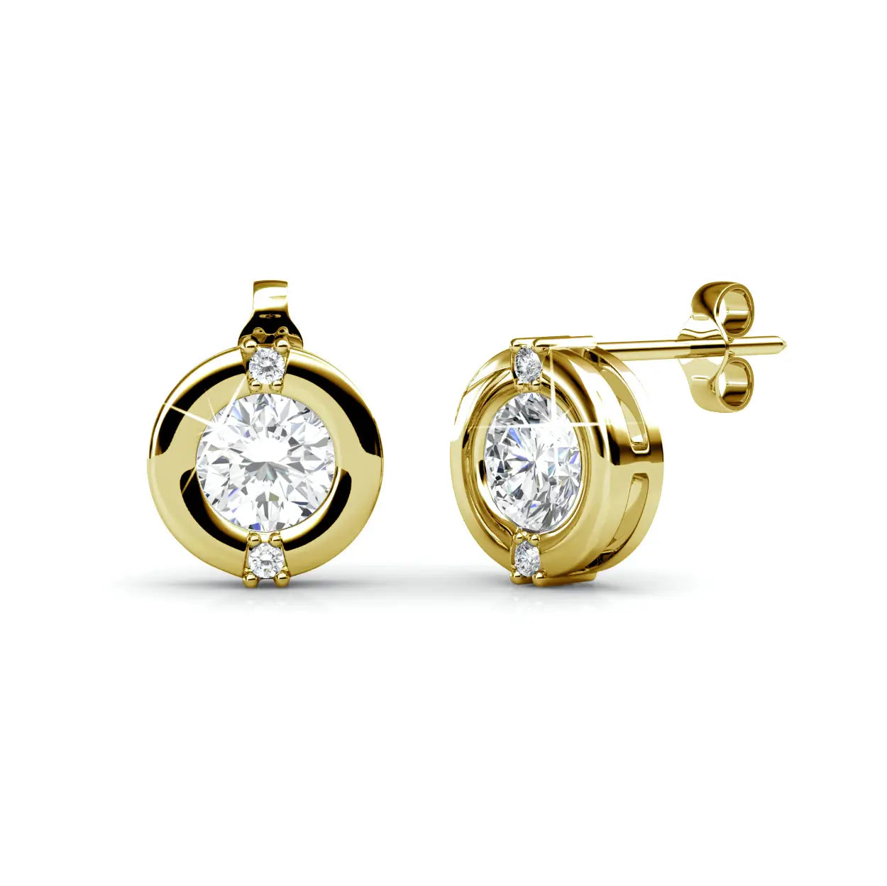 Обеци must have shine с кристали Сваровски и златно покритие