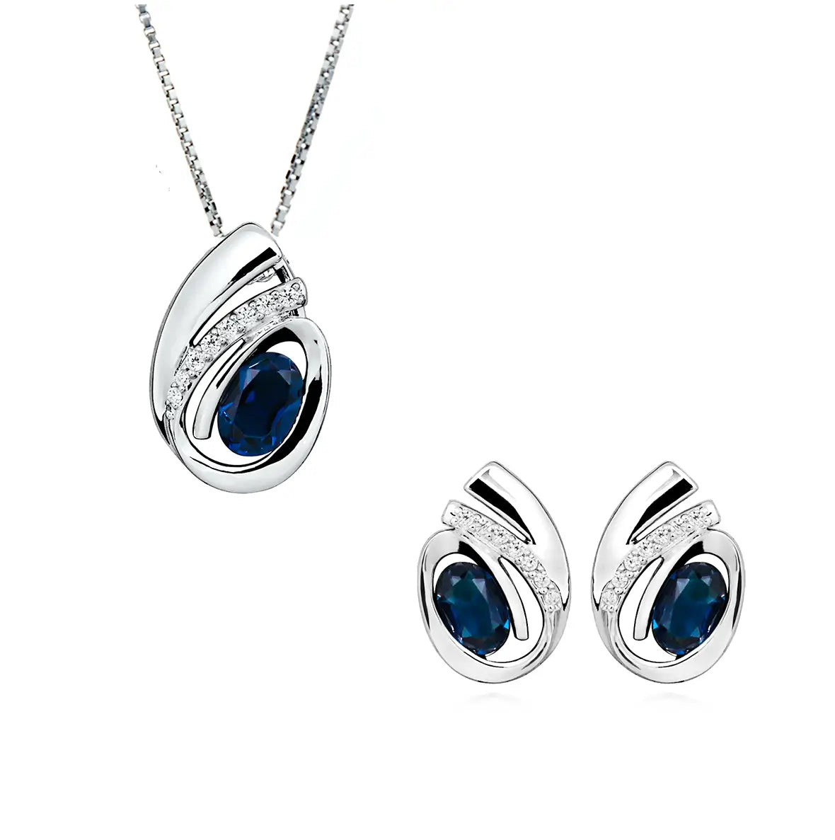 Обеци на винт с Нано Лондон Топаз Ocean Twist Сребро 925