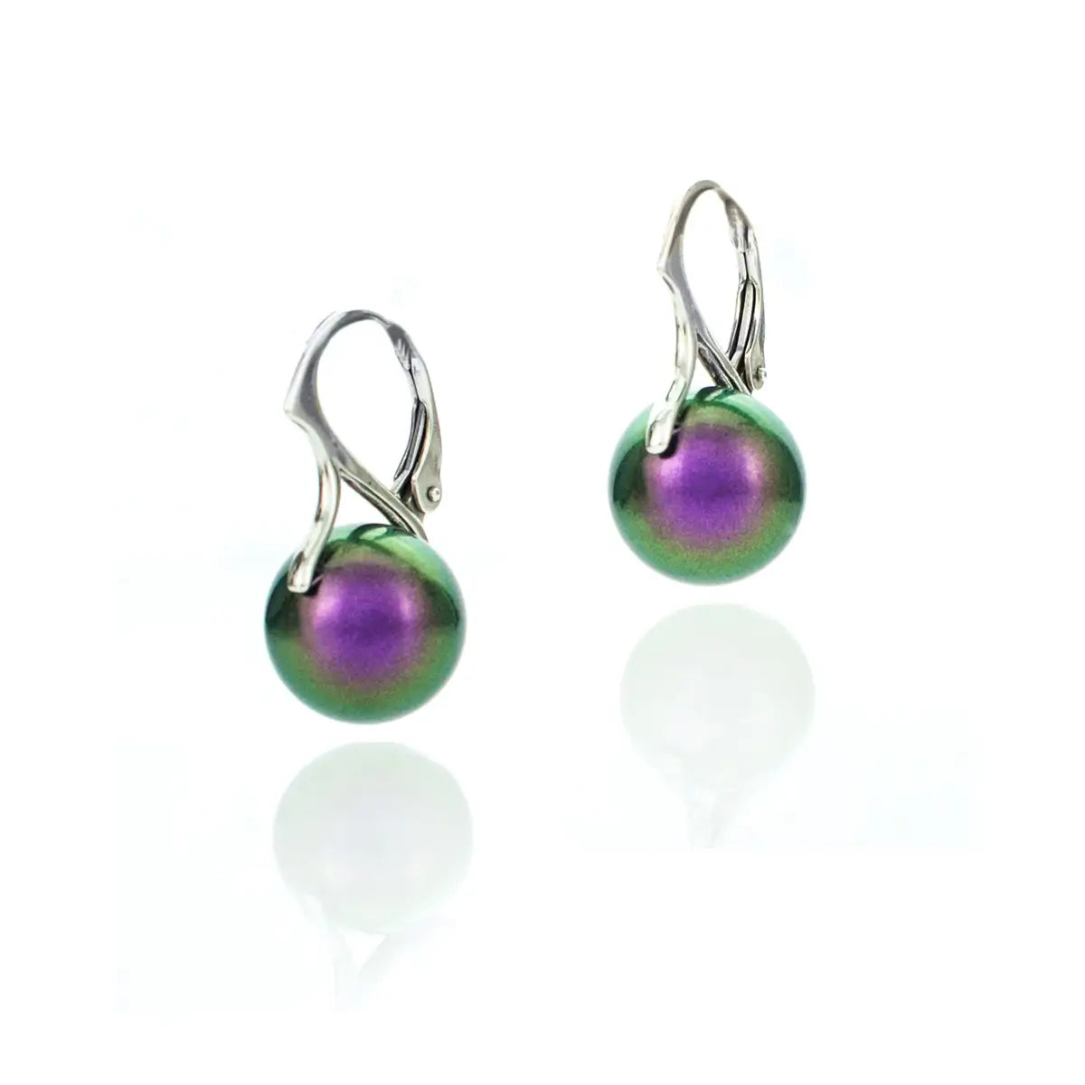 Обеци с едри перли на панта Сребро 925