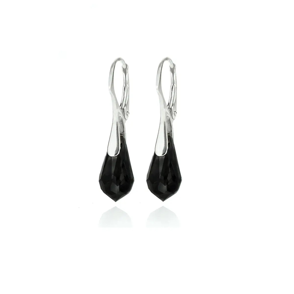 Обици на панта Tear Drop с австрийски кристали