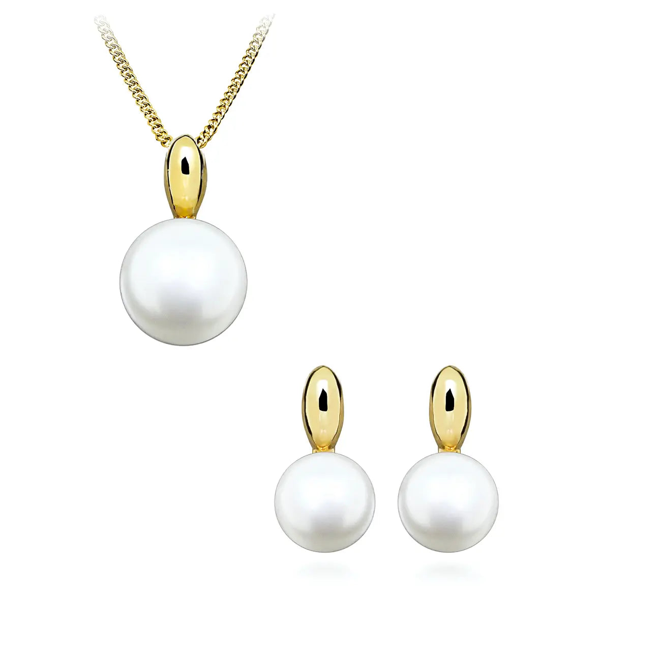 Позлатени обеци с Речни Перли Сребро 925