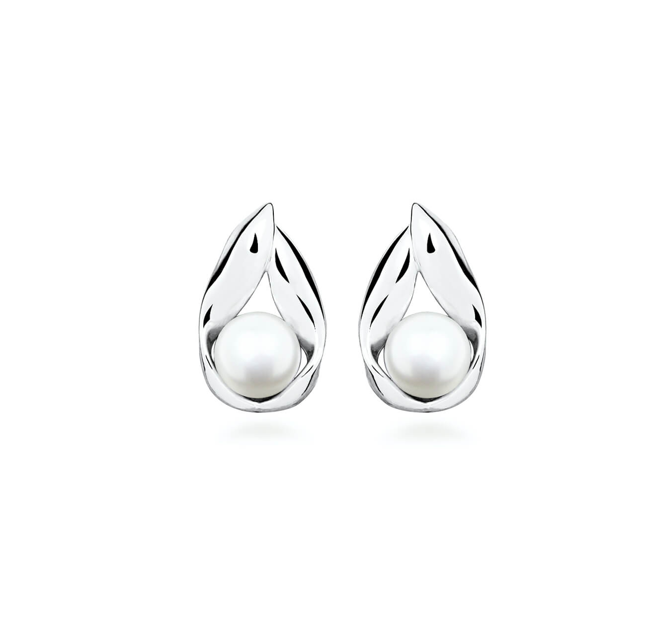 Позлатени сребърни обеци Golden Pearl Elegance с речни перли