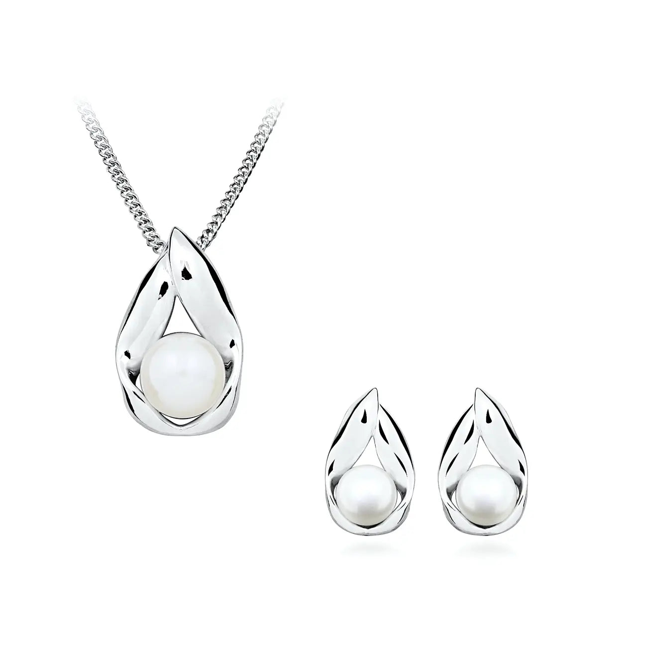 Позлатени сребърни обеци Golden Pearl Elegance с речни перли
