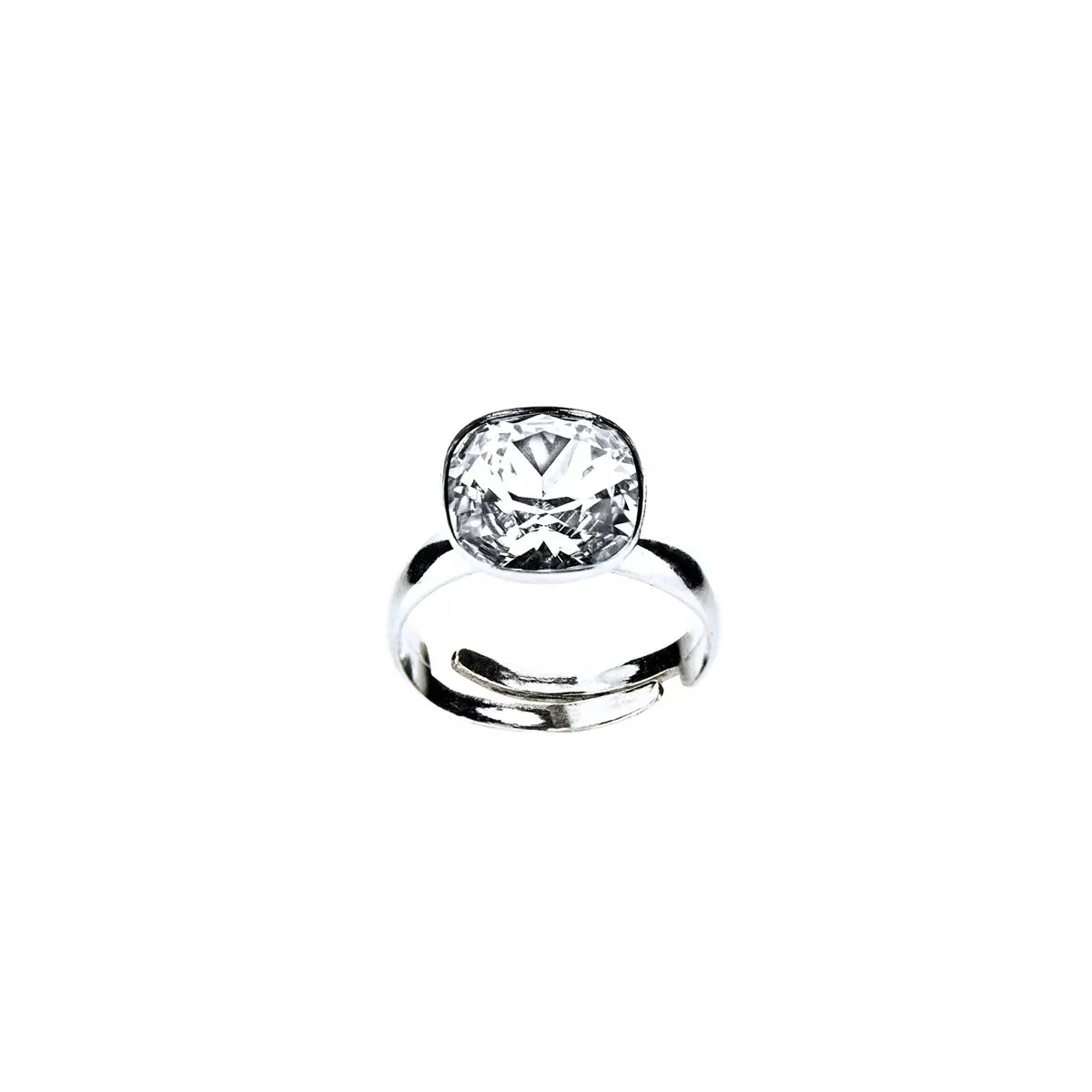 Сребърeн пръстен Quadro с австрийски кристали 2 варианта