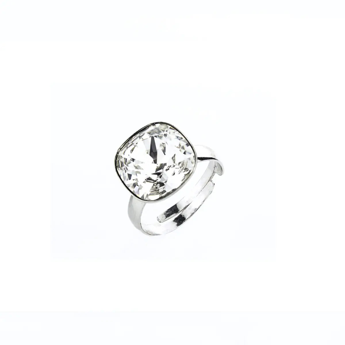 Сребърeн пръстен Quadro с австрийски кристали 2 варианта