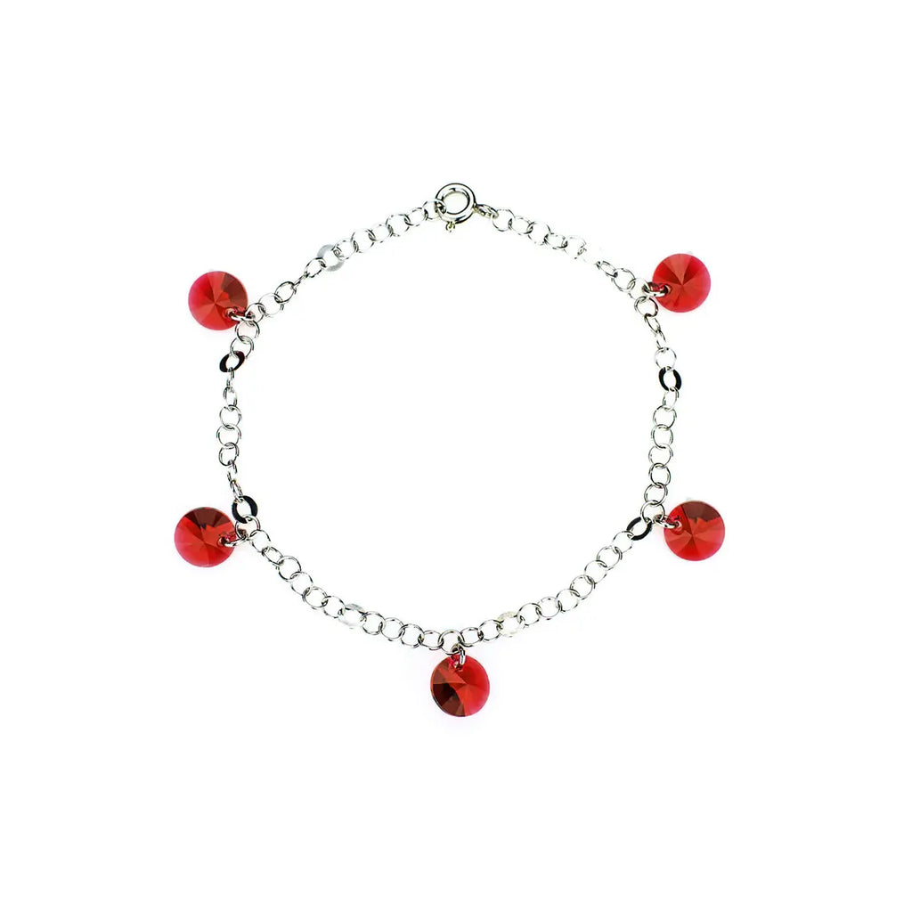 Сребърна гривна с малки кристали риволи