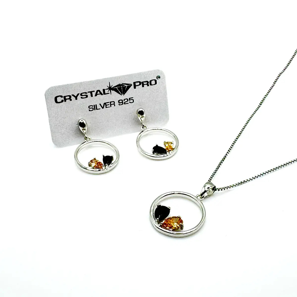 Сребърни oбеци с черни и златисти циркони Минимализъм с характер