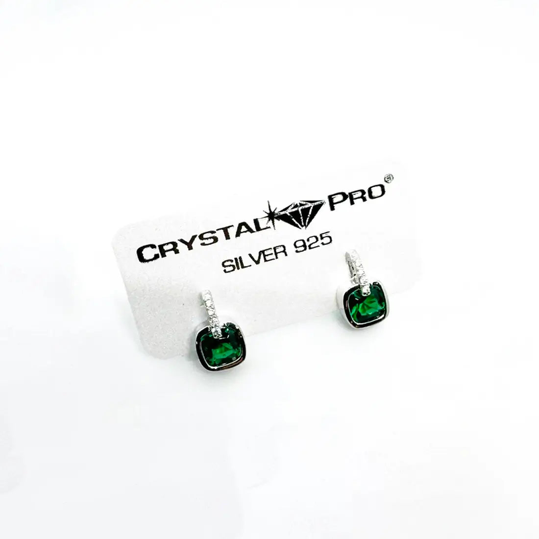 Сребърни обеци с Нано камъни в ледено сини нюанси Фина бижутерия