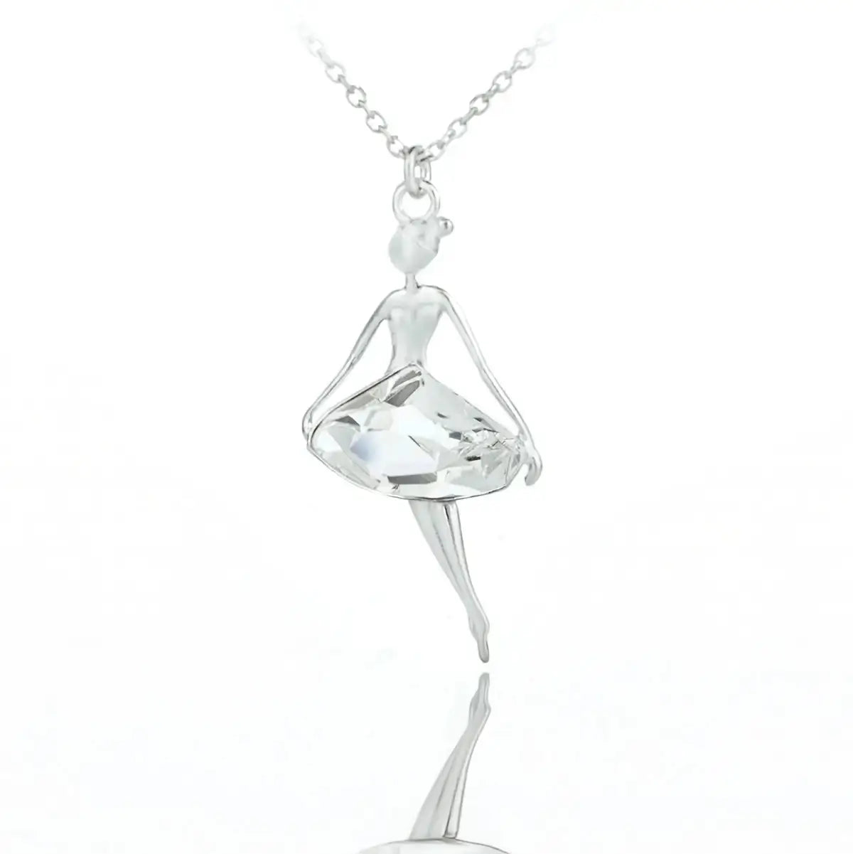 Сребърно колие Балерина с австрийски кристали