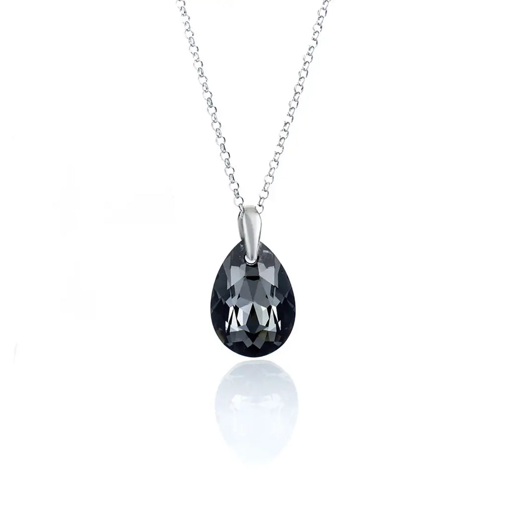 Сребърно колие Elegance Drop с австрийски кристали