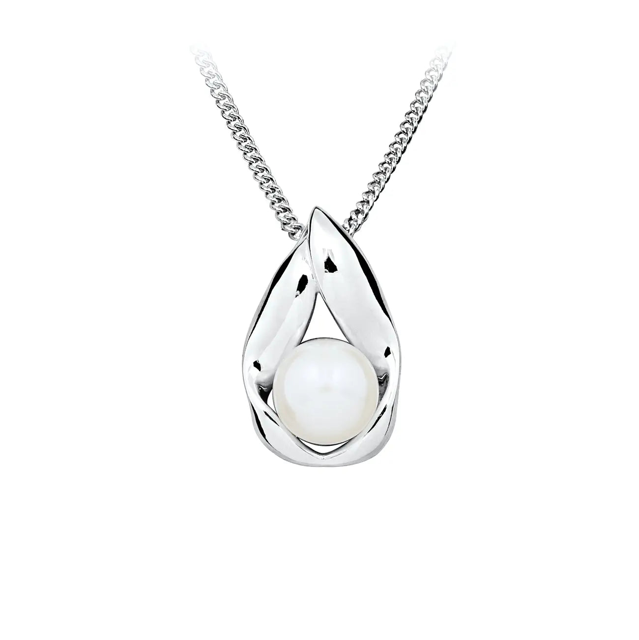 Позлатенo сребърнo колие Golden Pearl Elegance с речна перла