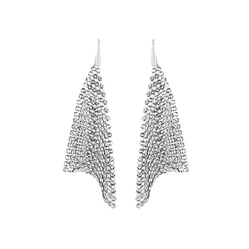 Бляскави официални обеци Crystal mesh