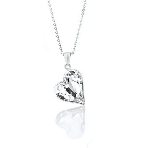 Wild Heart  сребърно колие с розов кристал